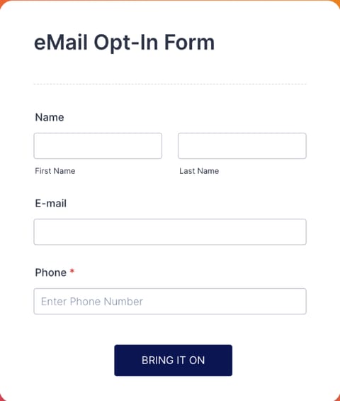 email opt in form