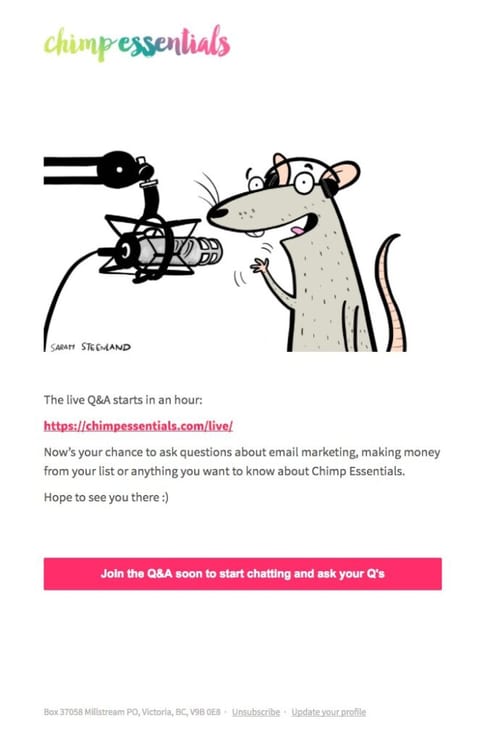 event triggered email example - trigger emails