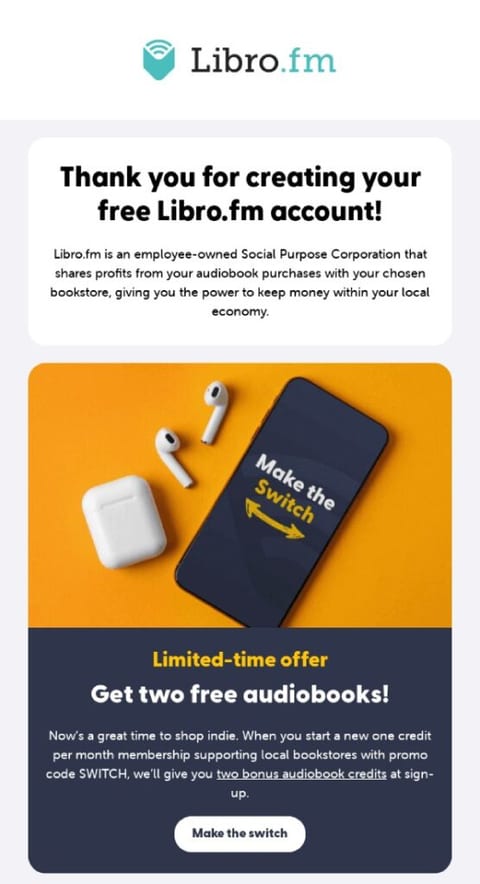 welcome email confirmation