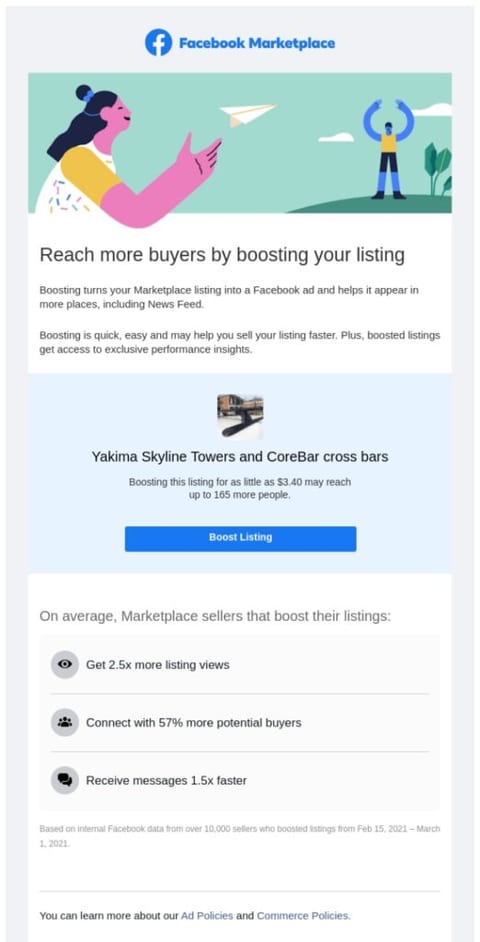 ads in an email example