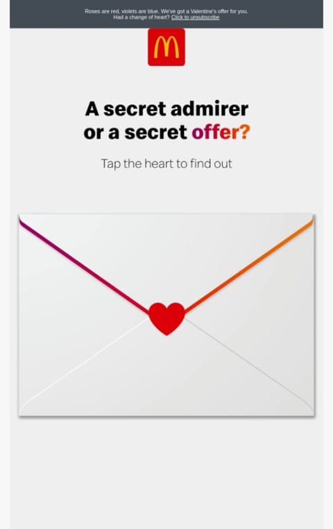 interactive valentines day email