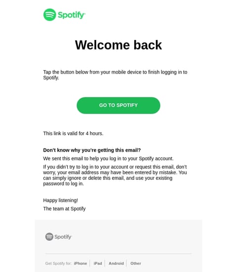 security confirmation email