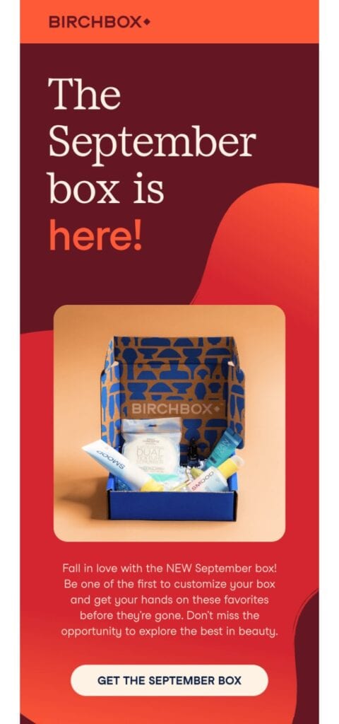 subscription boxes in an email