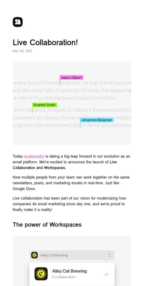 Audienceful New Feature Announcement