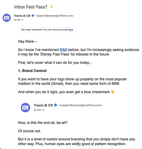 Campaign Refinery Newsletter Example