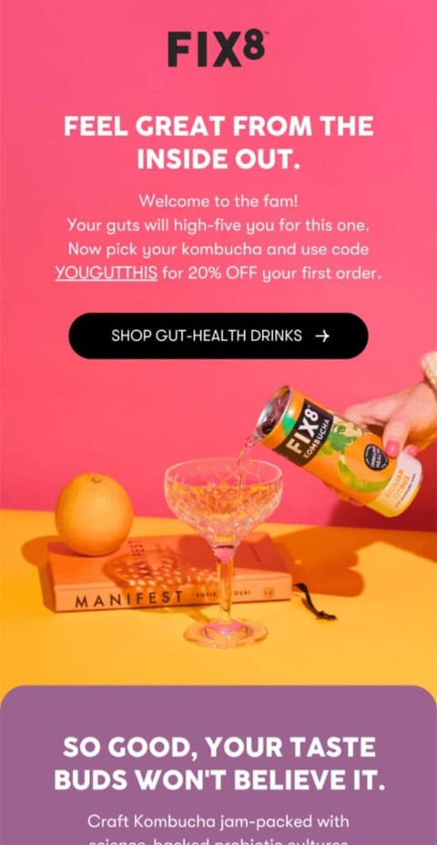 A branded email from Fix8