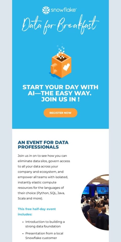 event invite dedicated emails