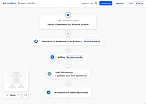 ActiveCampaign automation builder