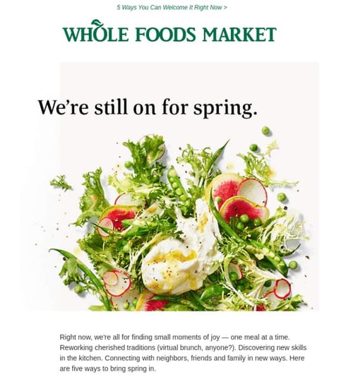 best easter email campaign 2