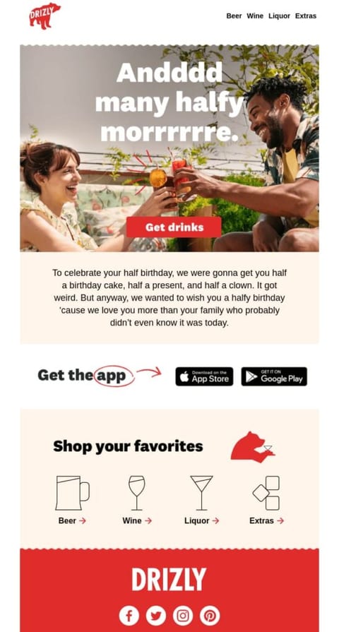 Birthday retention email