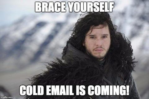Brace yourself cold emailing meme