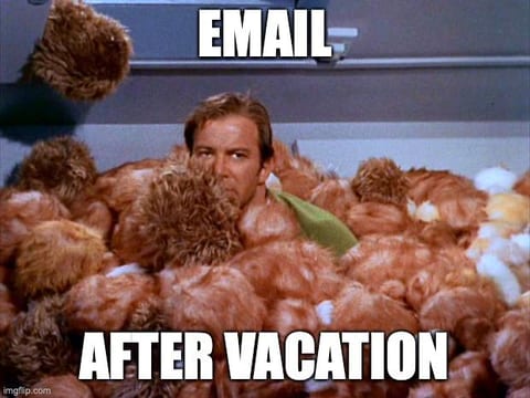Email after vacation meme