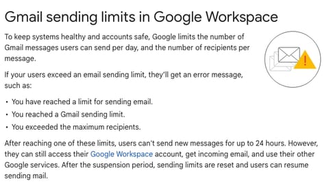 Gmail sending limits