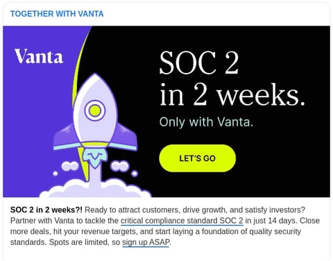 Morning Brew Newsletter Example with Banner and Text Ads