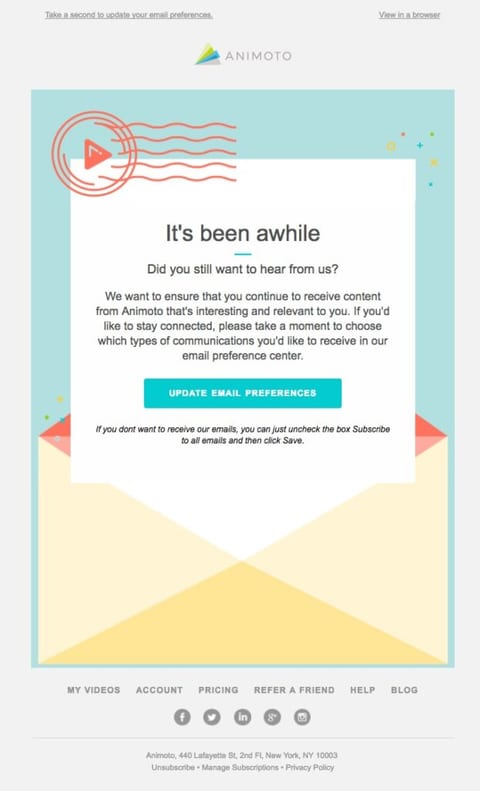 Still want to hear from us reactivation email