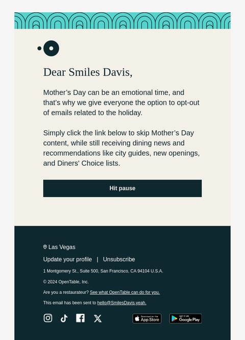 Unsubscribe reactivation email