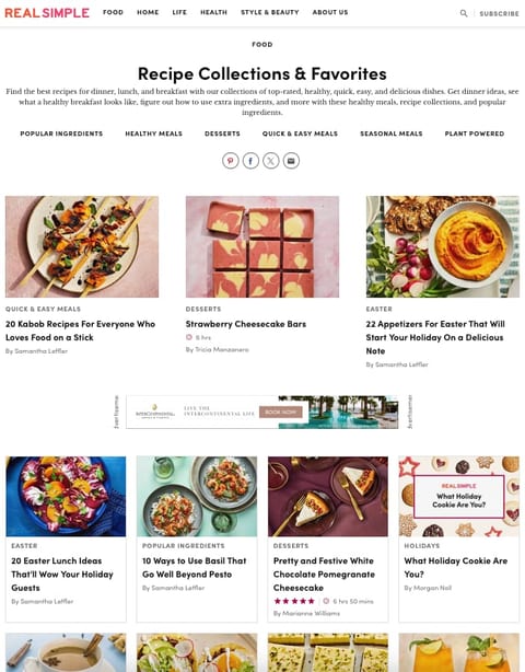 Real Simple Daily Recipe Newsletter