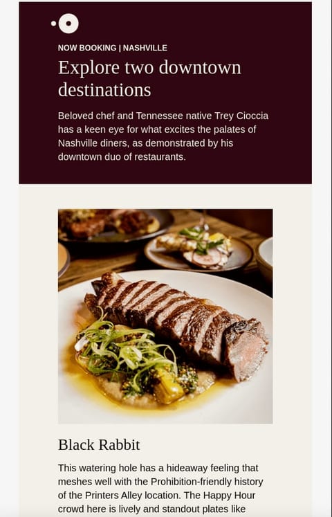 Open Table promotes a local chef and his restaurants