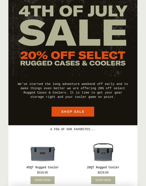 Roam Adventure Co 4th July Email