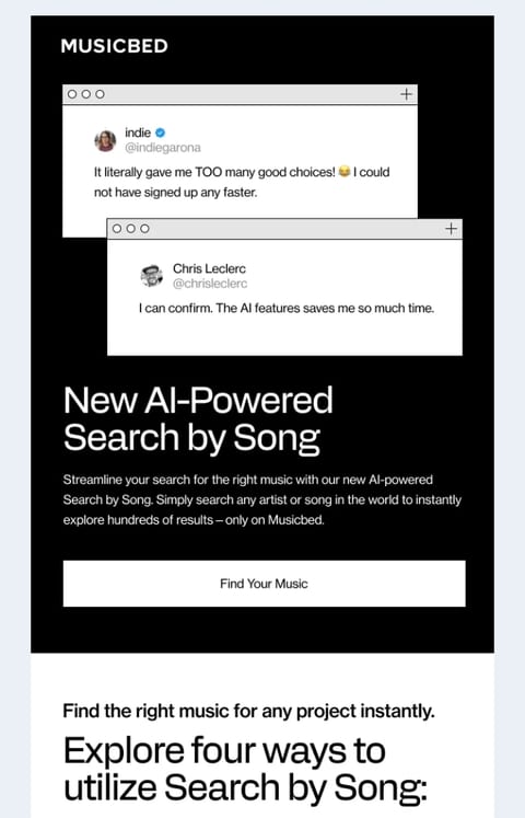 feature announcement email