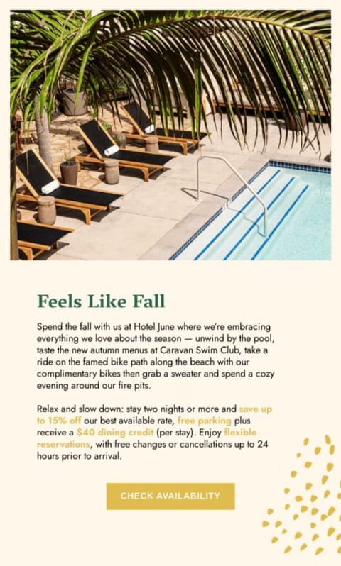 promotional hotel email
