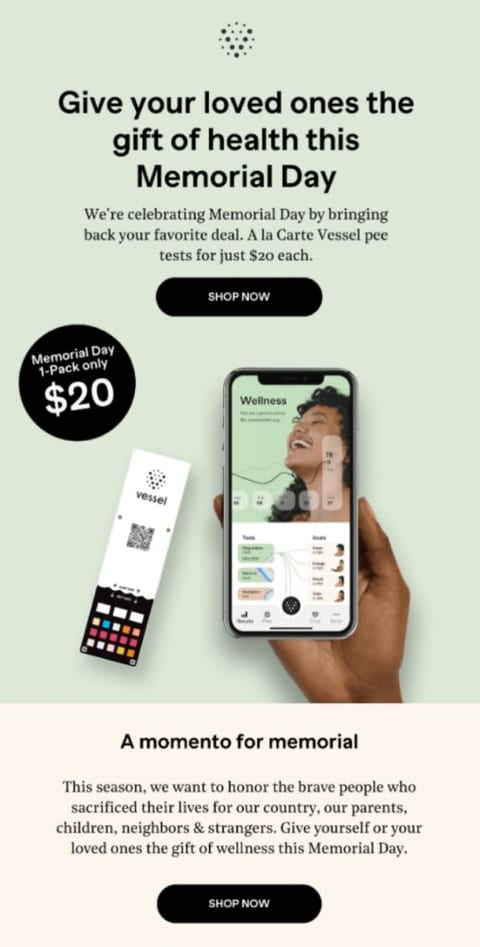 promotional email example in healthcare