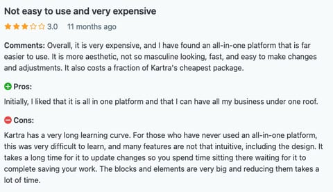 Kartra negative review 2