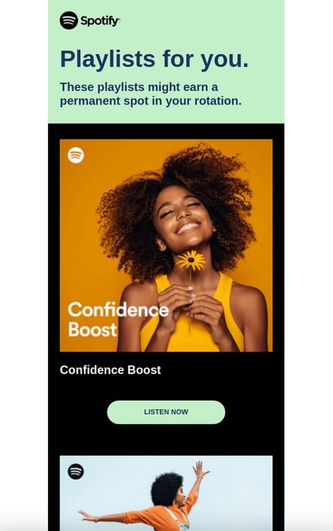Spotify targeted email