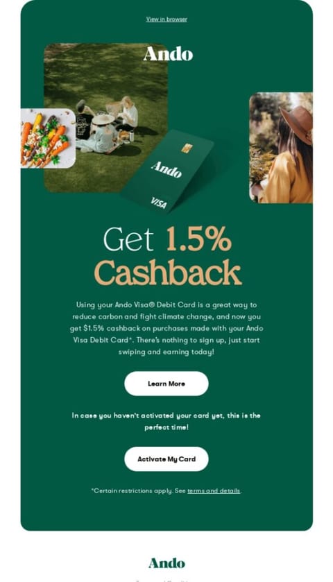 promotional finance email example