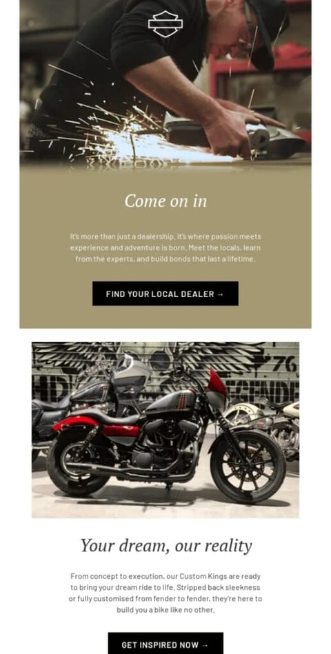 welcome email - automotive industry