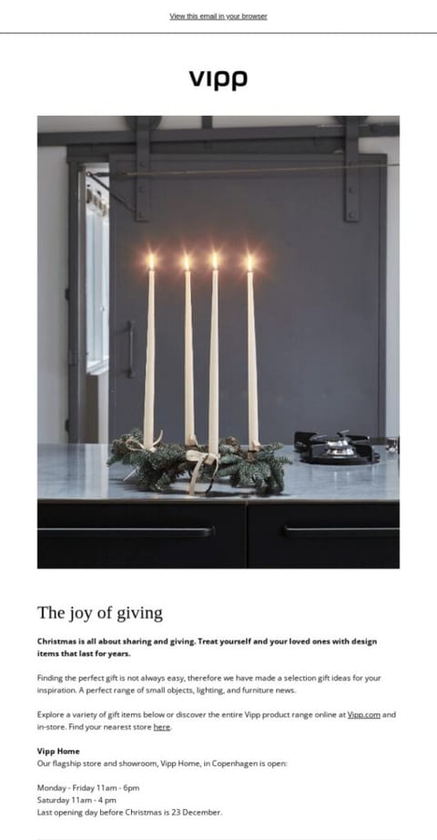 christmas email example 2