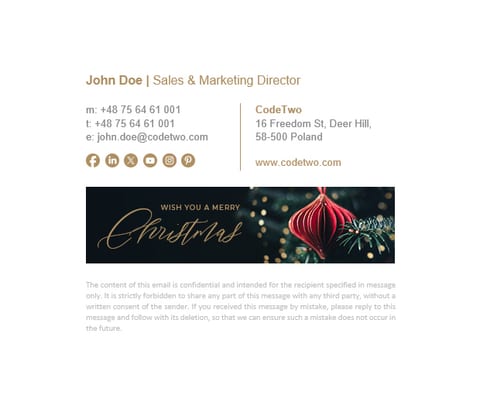xmas email design example 2