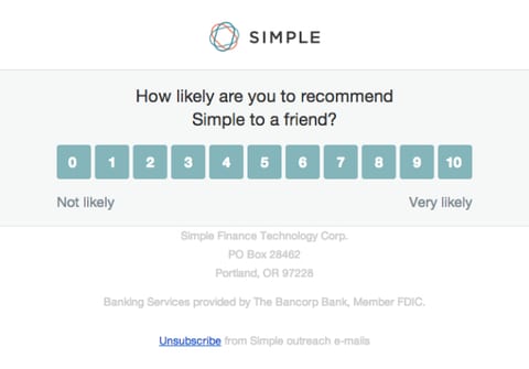 Survey email example 2