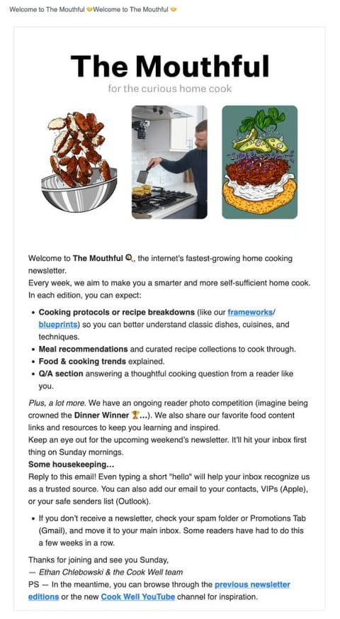 The Mouthful newsletter