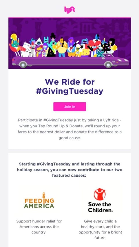 giving tuesday email example 6