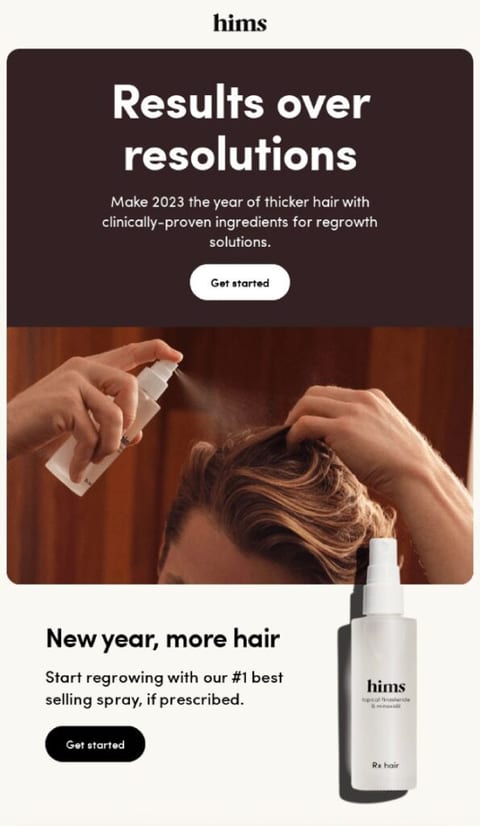 new year email example 3