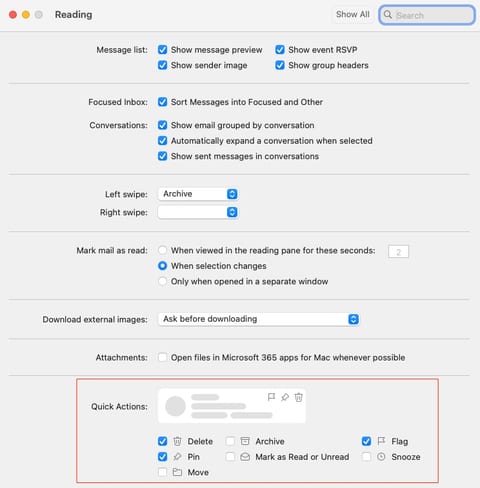 Add or Modify Quick Actions