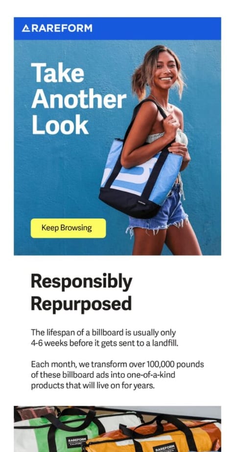 behavioral personalization email example