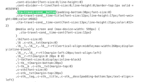Email button example within an email