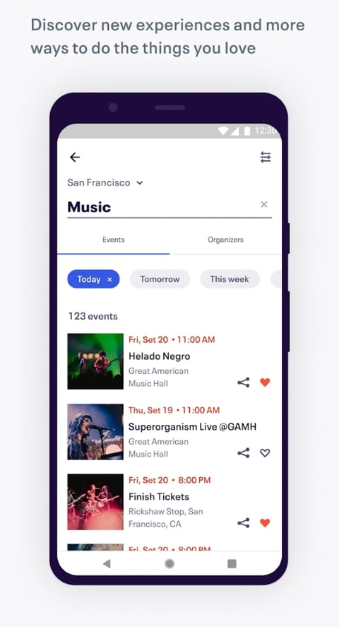 Eventbrite app