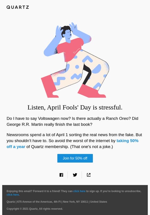 April fools day idea for april newsletter