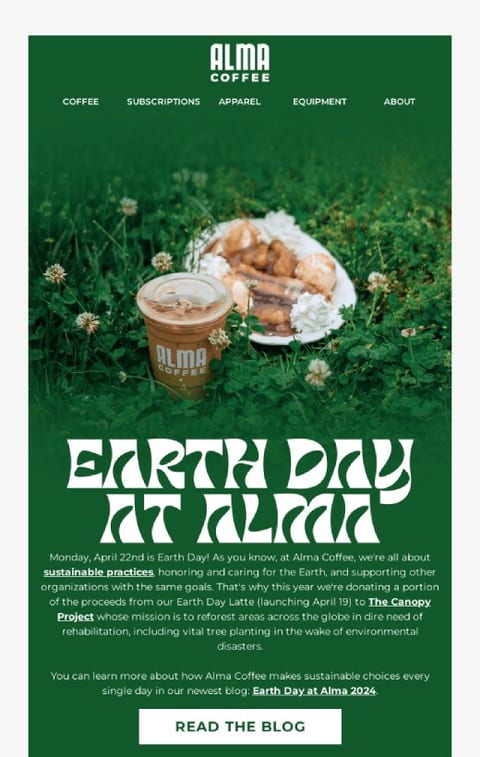 Earth day april newsletter idea