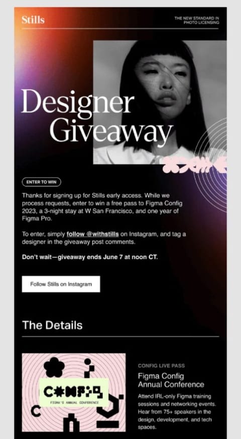 Giveaway emails - march newsletter ideas