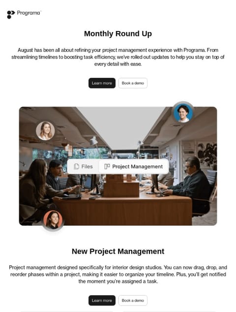 content roundup example - may newsletter ideas