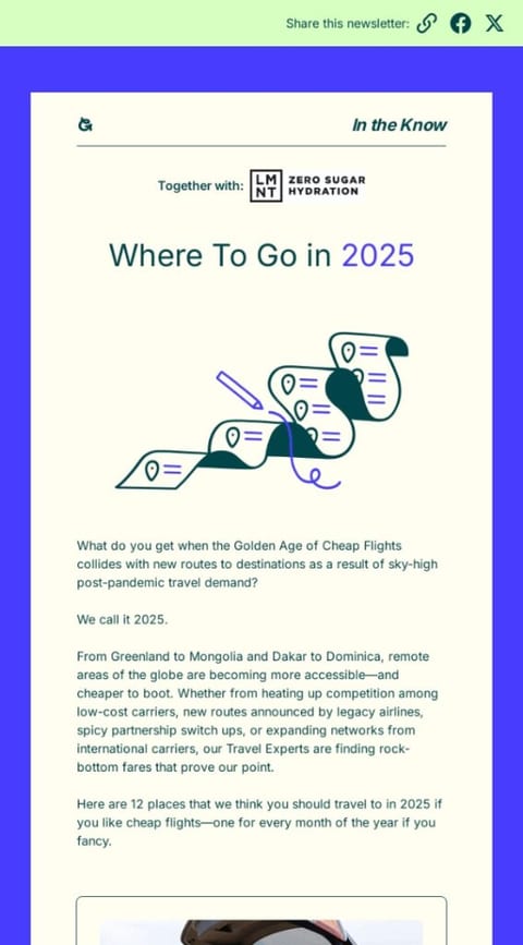CTA placement in email newsletter