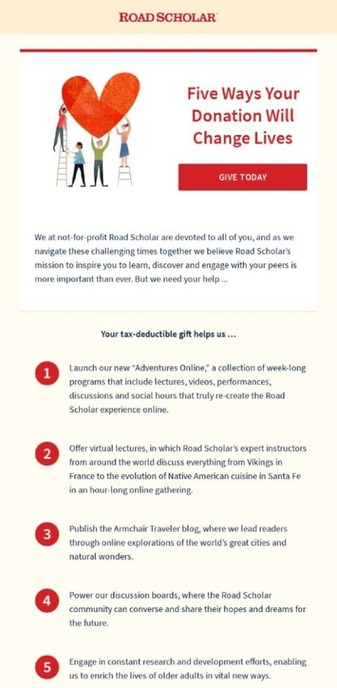 donation newsletters in July