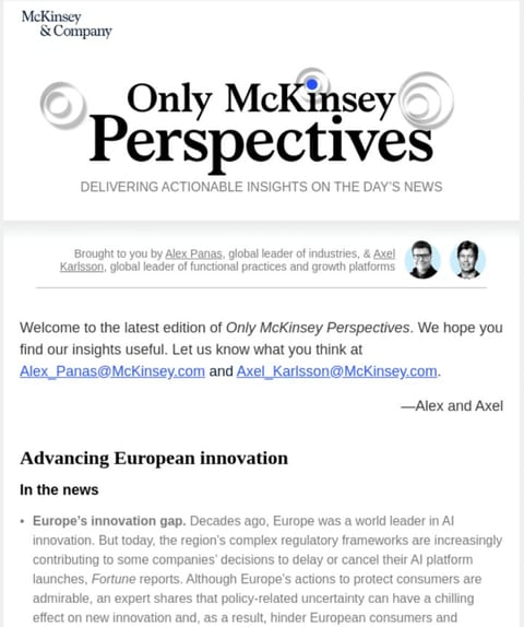 segmentation strategy example - august newsletter