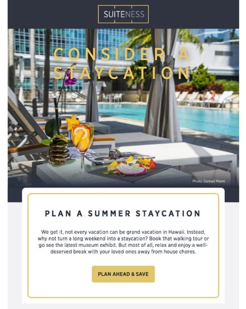 summer staycation example