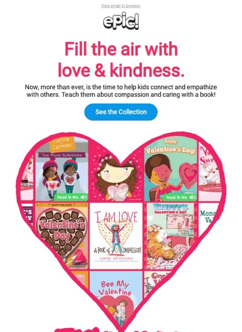 valentines day email - february newsletter ideas