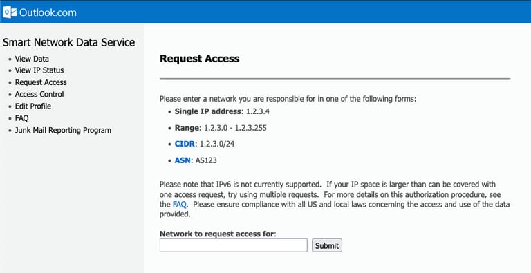 Microsoft SNDS